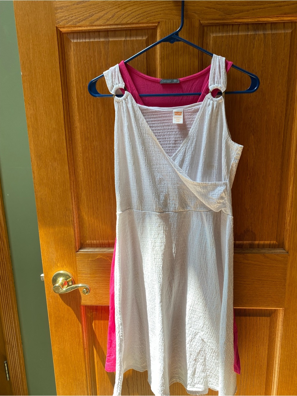 Pair of two casual dresses or swimsuit cover ups.